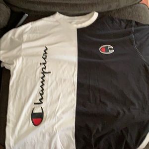 Black and white champion t 3x